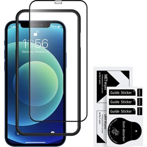 Full Coverage Tempered Glass Screen Protector With Installation Frame For iPhone 12 Pro Max