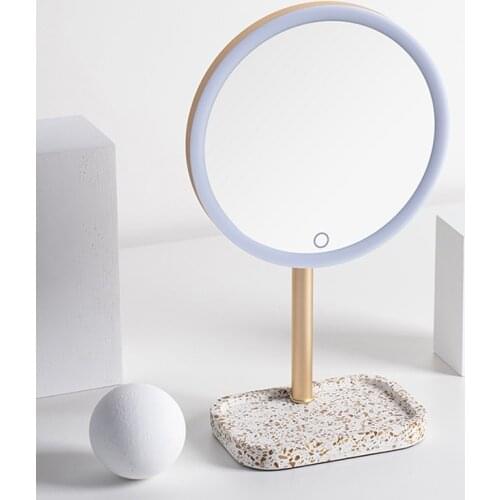 Makeup Mirror зеркало с подсветкой Type LED Lamp INS Style Dormitory Large Table Top Mirrors Illuminator With Light Decoration