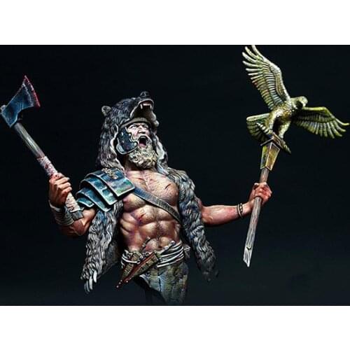 1/12 ancient warrior man bust (NO BASE ) Resin figure Model kits Miniature gk Unassembly Unpainted