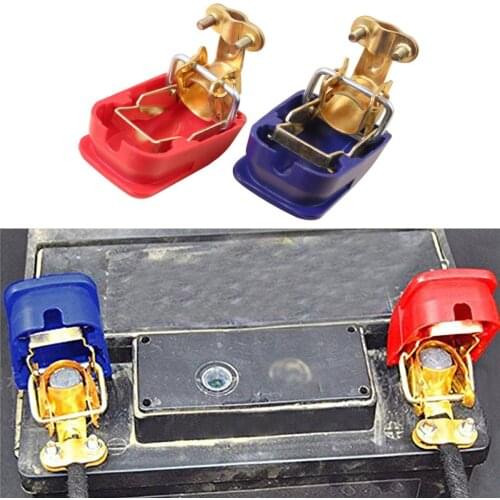 A Pair Positive & Negative Electrode Quick Release Lift Off Connector Clamps Car Battery Terminals for Car Caravan Boat Moto