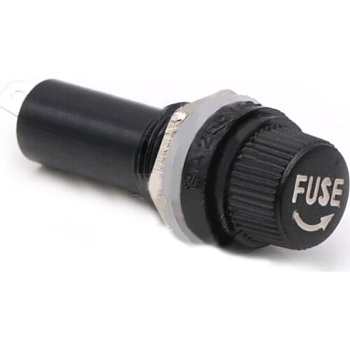 10 PCS 5x20mm Fuse Mount Holders Panel Mount Screw Cap Fuse Holder Case High Quality And Durable