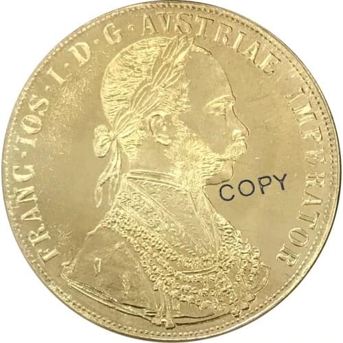 1913 Austria Habsburg 4 Ducats Franz Joseph I Gold Coin Brass Collectibles Copy Coin