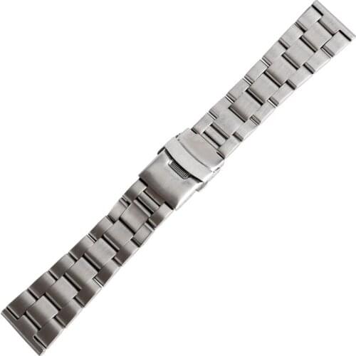 20/22mm Solid Link Replacement Wrist Band Watch Strap Silver Stainless Steel Men Bracelet Folding Clasp with Safety For AP Watch