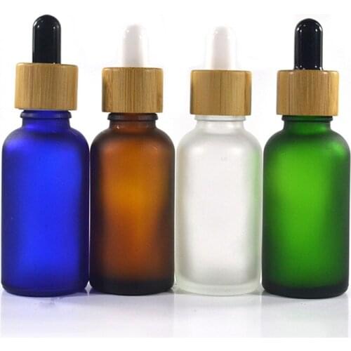 330pcs* 1 oz bamboo dropper for blue essentail oil bottle empty glass green essential oil glass bamboo dropper bottle