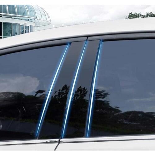 6pcs/Set Car Window Center Pillar Sticker Trim External Decoration Film Cover For Honda CRV CR-V 2012-2016/2017-2019