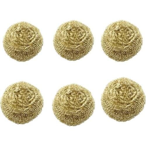 6 Packs Solder Tip Cleaning Brass Wire Replacement Cleaning Copper Wire for Soldering Station Tip Cleaner