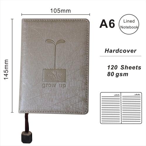 A6 PU Leather Lined Pocket Notebook Hardcover Paper Notepad Custom Logo Agenda Journals Personal Planner OEM Welcome