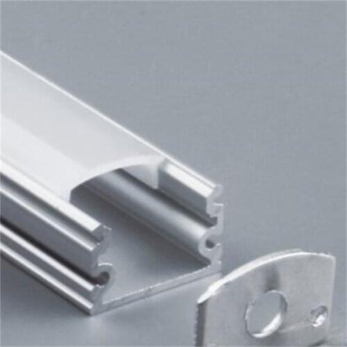 Free Shipping Hot Sale Wholesale-25m/lot 2m/pcs 2000mmX17mmX12mm led aluminum profile with clear or milky diffuse cover