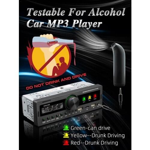 Bluetooth Car MP3 Player LCD Display Radio Tuner 12V Automobile Radio SWM-80E With Voice Assist Drunk Test Machine Car Accessory