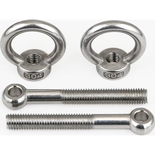 Stainless steel m5m6m8m10m12m14 loose joint bolt eye nut screw hanger GB798