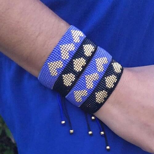 BLUESTAR 2021 MIYUKI Bracelet Women Pulseras Mujer Moda Multi Color Heart Armband Handmade Braided Jewelry Gift