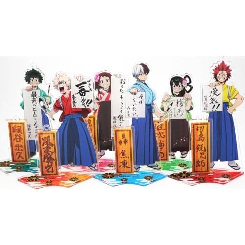 My Hero Academia Anime Boku no Hero Academia Midoriya Bakugou SHOTO Tsuyu Denki Eijiro Keychain Acrylic Stand