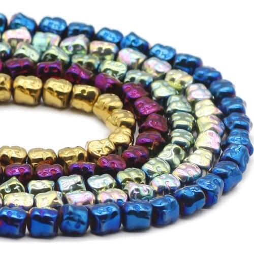 Maitreya Buddha Multicolored,Purple 20pcs 8MM Hematite Natural Stone Loose Beads For Jewelry Making DIY Bracelet Accessories