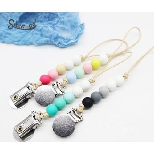 Bebes Accesorios Baby Pacifier Clips Silicone Teether Mini Nipple Holder Cute Pacifier Chain Safe Stroller Toys Newborn Gifts