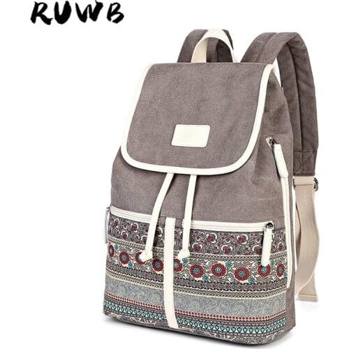 Canvas Backpack for Women Girls Cloth Backpack Purse Casual Daypack Travel Daypack School Bag Bohemian Backpack Boho Backpack