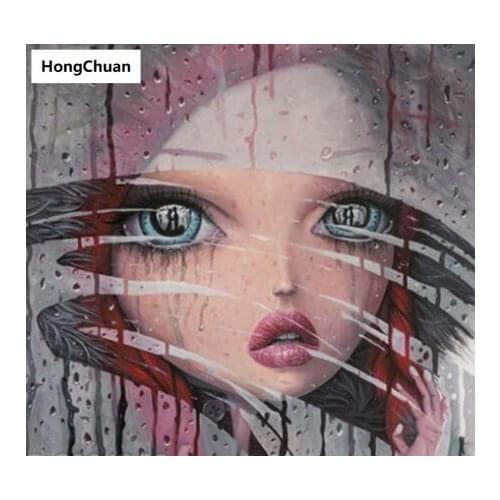 Fast delivery 5D DIY square/round diamond painting "cartoon girl" mosaic diamond cross stitch home decoration art gift