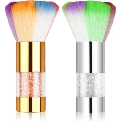 Nail Art Powder Dust Cleaning Brushes Acrylic UV Gel Nail Polish Dust Remover Brush Cleaner Rhinestones Makeup Foundation Tool