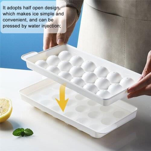 Round Ice Ball Maker Summer Plastic Large Ice Cube Mold Ball Shaped Mould for Wine Drinks Bar Kitchen Tool Dropship