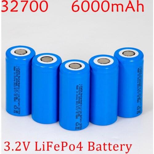 Brand 32700 3.2v 6000mAh Lifepo4 Lithium Battery 6ah Cell 3C 18A Continuous Discharge Maximum 10C 60A High Power Battery