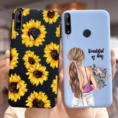 Cute Sunflower Case For Huawei P40 Lite E Case Soft Silicone Back Cover For Huawei P 40 Lite E ART-L29 Phone Cases Bumper 6.39