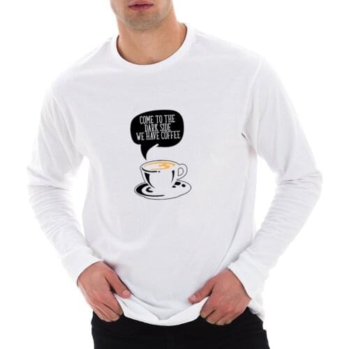 TARCHIA 2021 New Coffee Oversized Brand T-Shirt Eur Size Plus Size 100% Cotton Fanshion Fitness Homme Men Long Sleeve Tee