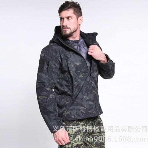 Men Outdoor Waterproof windproof Jackets and pants Softshell hunting military Tactical climbing hiking breathable Sports Suit
