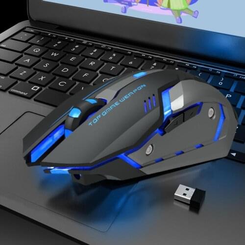 T1 Ergonomic 2.4G Rechargeable Silent Backlit USB Optical Wireless Gaming Mouse for Windows XP/Vista/7/8/ME/2000