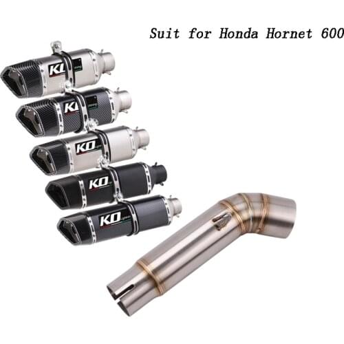 For Honda Hornet 600 Slip On Motorcycle Exhaust Middle Link Pipe Muffler Tip Honda Hornet 600 Exhaust System