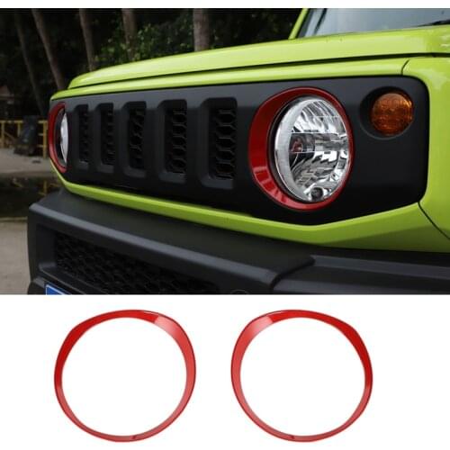 Car Headlight Light Lamp Cover Stickers Garnish for Suzuki Jimny 2019 2020 Car External Accessories
