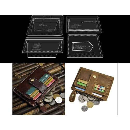 New Kraft paper template DIY leather sewing pattern template for Cardbag