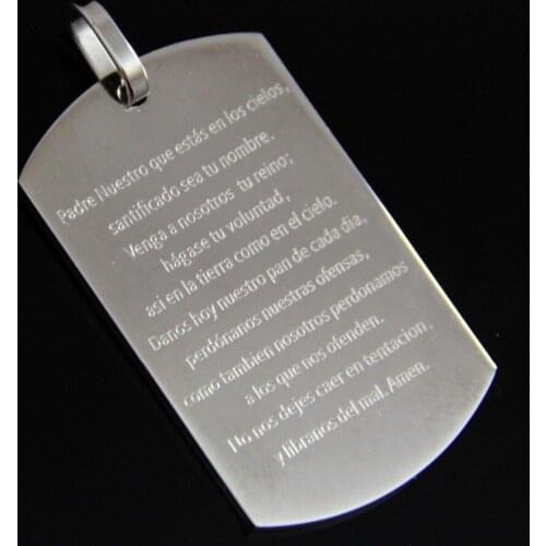 Wholesale Stainless Steel BIBLE VERSES DOGTAGS Custom engraved dog tag HOT SALES METAL TAG FH890271