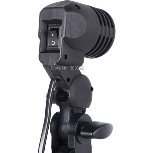 Photo Studio Ac Slave Light E27 Single Light Lamp Socket Mount Swivel Holder Umbrella Holder Softbox Light Stand Mount Adapter