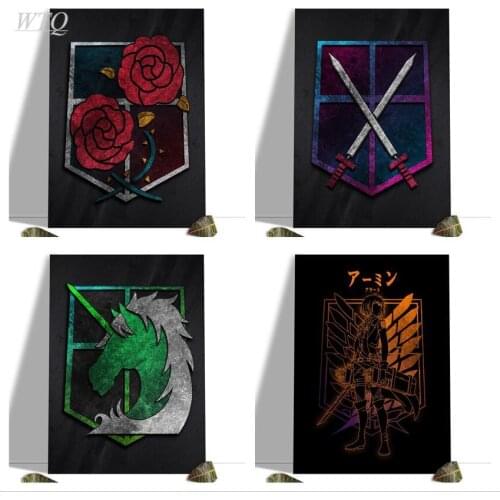 Japanese Anime Attack on Titan Animal Poster High Quality Canvas Painting Wall Decor Wall Art Picture Room Decor Home Decor