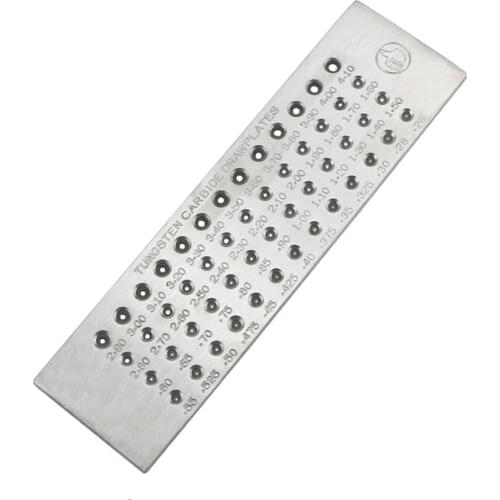 Wire Drawplate 52 Holes 0.26-4.10mm Tungsten Steel Alloy Wire Drawplate for Jewelry Making Round Hand Tools