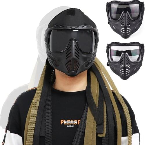 Tactical Full Face Protective Mask Masquerade Cosplay Mouth Mask Military Hunting Shooting Airsoft Paintball Goggles Mask