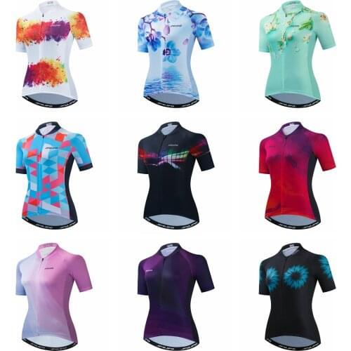 Womens Cycling Jersey Summer Short Sleeve Cycling Shirts Top Quick Dry Ropa Ciclismo Riding MTB Road Bicycle Clothing