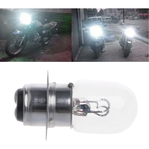 1Pc T19 P15D-25-1 DC 12V 35W White Motorcycle Headlight Lighting Double Filament Bulb For Motorcycle accessories