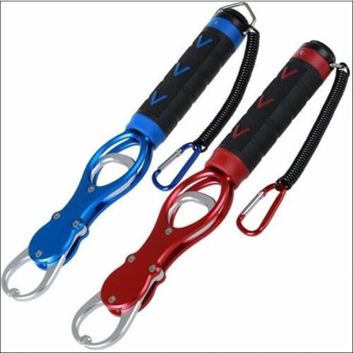 15kg/33LB Weigh Stainless Steel Portable Fish Lip Grip Grabber Fishing Gripper with Weight Scale & Fishing Tool Tackles
