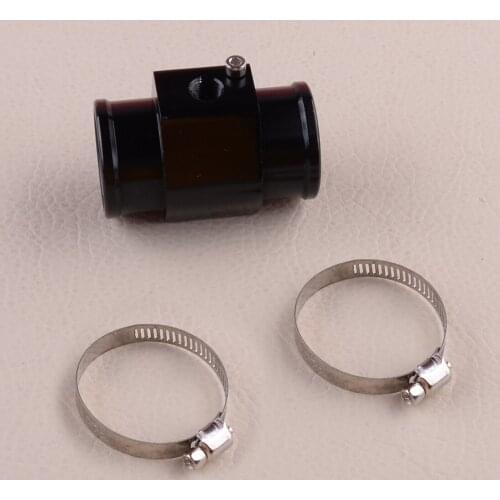 38mm Car Auto Black Water Temp Temperature Joint Pipe Sensor Gauge Radiator Hose Adapter With Clamp