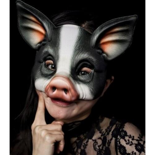 Cosplay 3D Animal Pig Mask PU Foam Women Men Carnival Party Club Role Play Anime Mask Masquerade Party Cosplay Costume