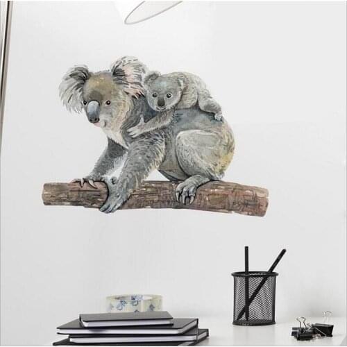 3d vivid koala bear love Wall Sticker home wall decoration living room decor mural wallpaper creative animals stickers
