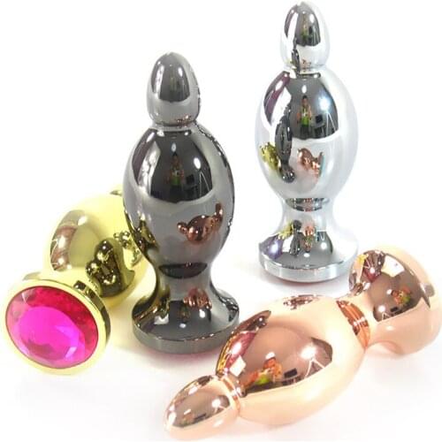 4 Colors Metal Stainless Steel Anal Dildo Buttplug Anal Masturbation Stimulation G Spot Dilator Sex Erotic Toys For Couples
