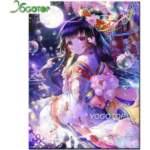5D DIY Diamond Painting caroon Anime girl Full Square Round Drill Diamond Embroidery japanese elf Mosaic Home Decor Gift YY2897