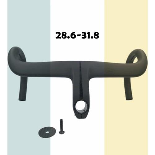 28.6mm/31.8mm carbon integrated handlebar matt black cycling road aero bar 38cm 40cm 42cm 44cm