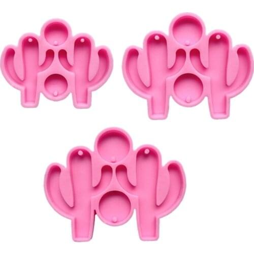 Cactus Pendant Mold S/M/L Cactus Earrings Mold Serving Board Silicone Mold Home Decoration Mold Suitable for Women