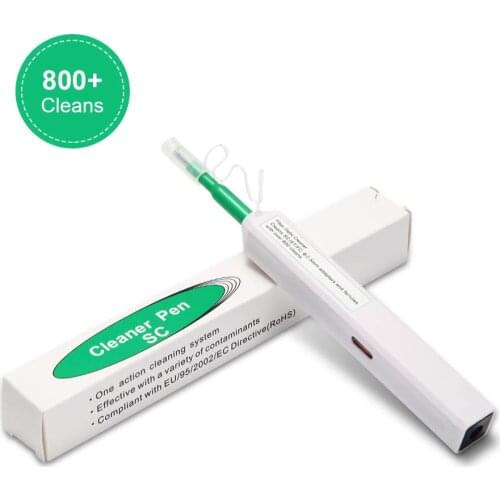 Free shipping 1pc One-Click Cleaner Optical Fiber Cleaner Pen Cleans 2.5mm SC FC ST and MU Connector Over 800 Times