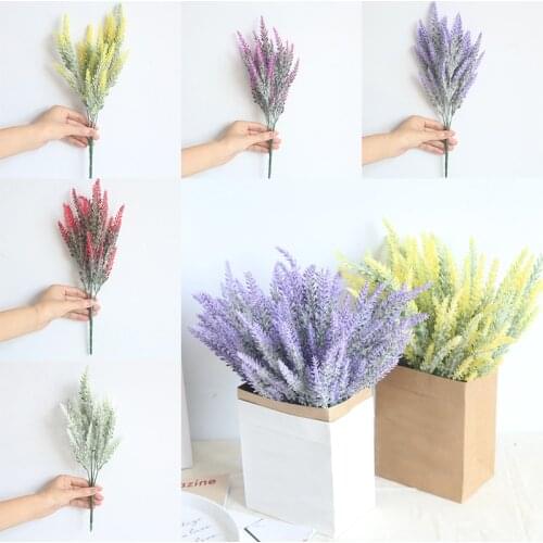 1 Bouquet Provence Artificial Lavender Flower Heather Spray Stems Wedding Home Floral Decoration Fake Plant silk flowers