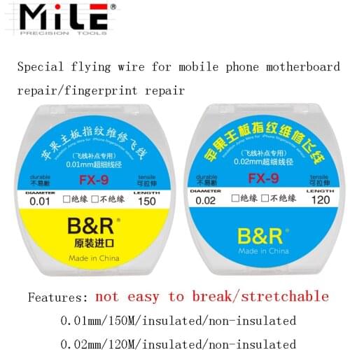 MILE 0.01/0.02mm 120m insulation and uninsulation Copper Line Soldering Solder For iPhone Chip conductor Wire