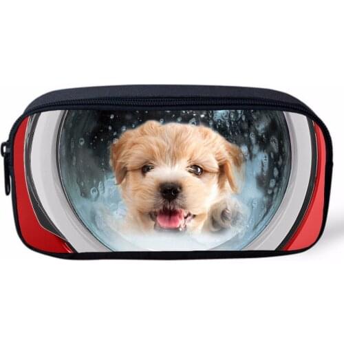 Kawaii Animal Women Make up Cases Cosmetic Bags Animal Pug Dog Cat Pencil Pouch Child Girls Boys Stationery School Supplies