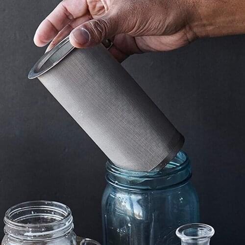 Coffee Filtesr for Wide Mouth Mason Jar Stainless Steel Ultra Fine Mesh Tea with Fruit Infuser Ice Coffee Maker Ice Tea Maker Co